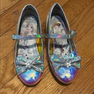 Disney Frozen Anna & Elsa Holographic Dress Shoes with Bow